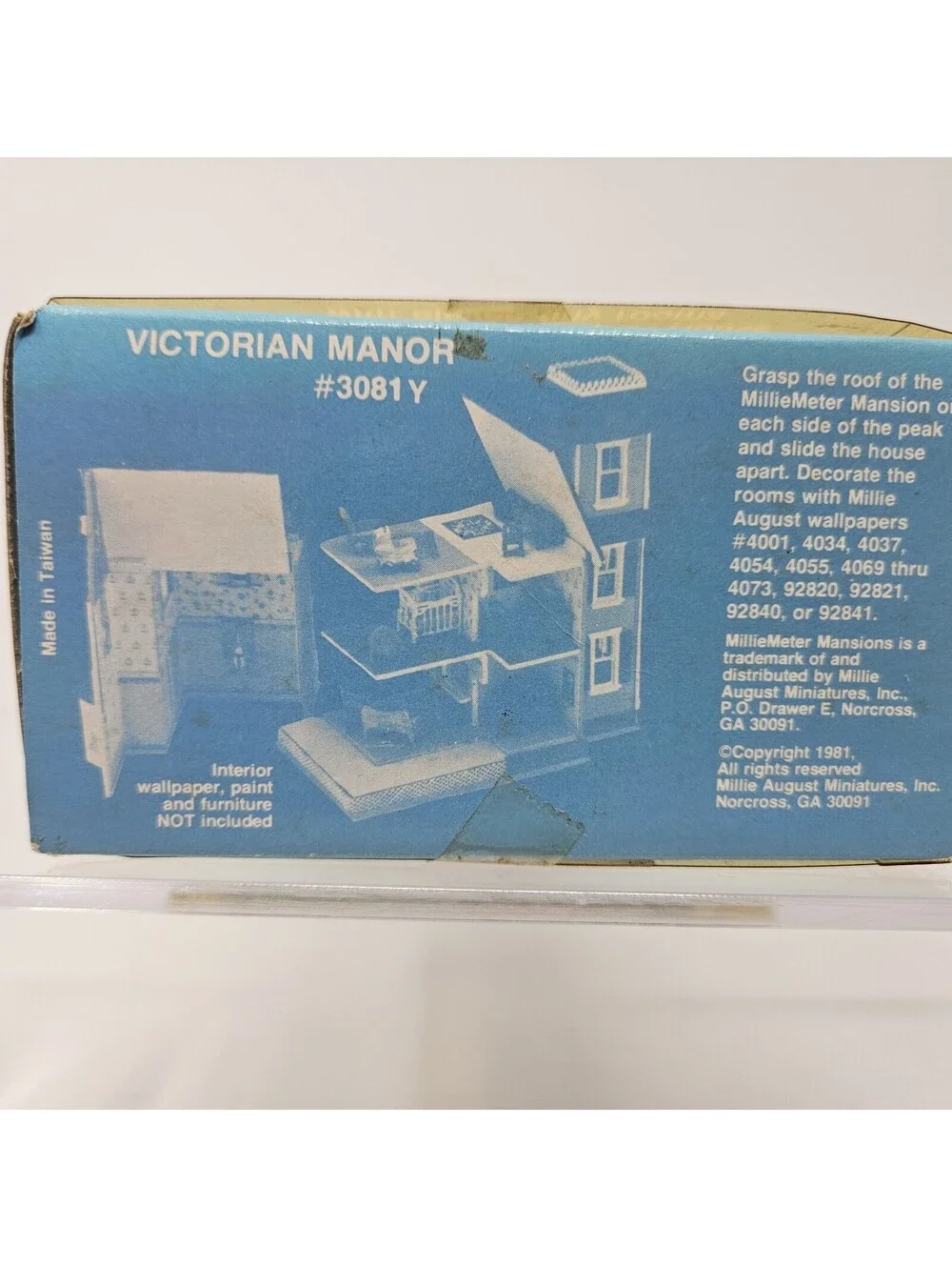 Wood Dollhouse Miniature 1:144 Scale Victorian House Vintage Millie Meter August